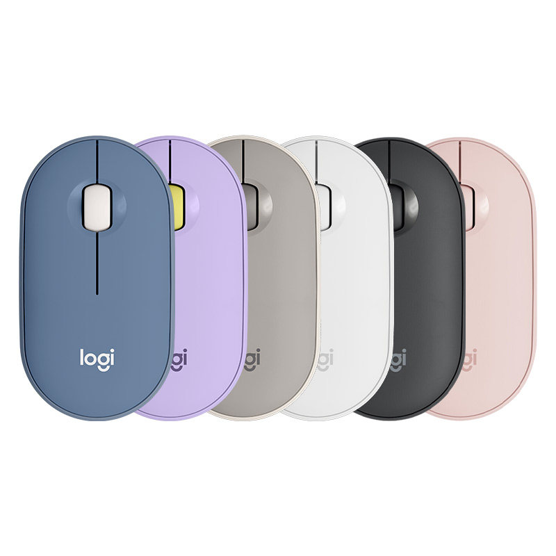 罗技时尚系列pebble无线蓝牙鼠标鹅卵石滑鼠办公轻音笔记本电脑