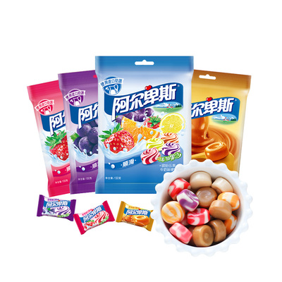 【百补超链】阿尔卑斯水果味硬糖150g*2袋缤纷果园味进口奶源喜糖