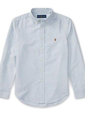 正品Ralph Lauren拉夫劳伦男女大童时尚条纹棉牛津衬衫小马标