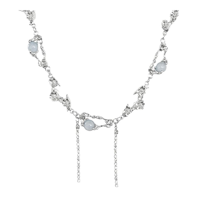 甜酷银色高级感项链锁骨链