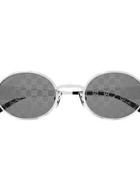 开云眼镜 古驰GUCCI男女同款复古圆形窄框全框太阳镜墨镜GG1854S