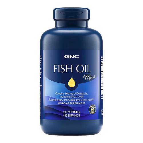 GNC健安喜深海鱼油IFOS认证omega3小颗粒全家rTG鱼油护脑眼400粒