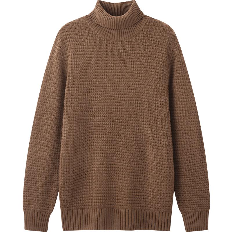 森马针织衫高领打底衫纯色毛衫男