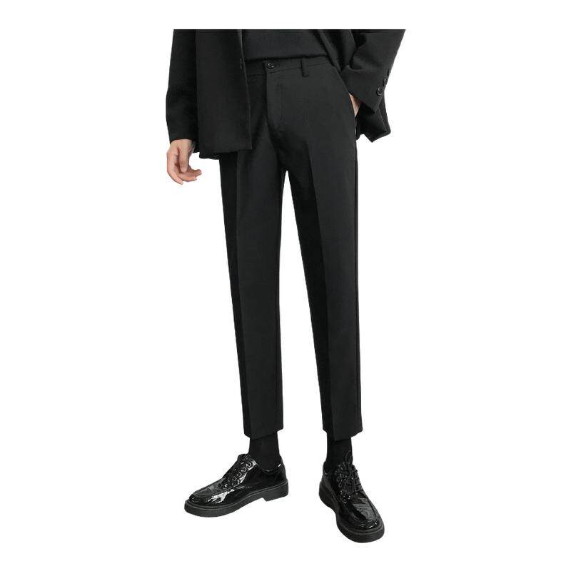 罗蒙小西裤男士春秋季高级垂感修身九分西装裤潮牌休闲长裤子夏款