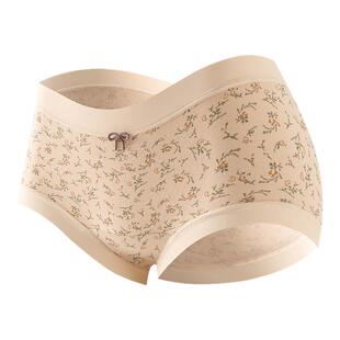 芬腾A类婴儿棉女士内裤无痕不夹臀美拉德小碎花少女生抗菌三角裤