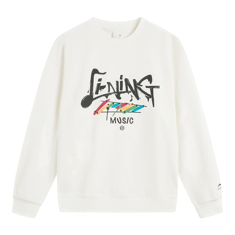 李宁卫衣男士春秋2025新款情侣装长袖圆领上衣女士针织薄款运动服