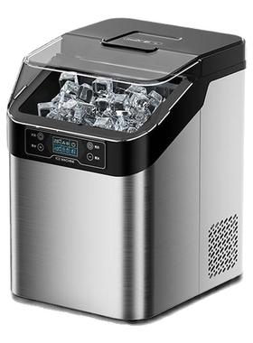 新飞制冰机商用小型家用30公斤台式方冰奶茶店茶水间摆摊冰块机