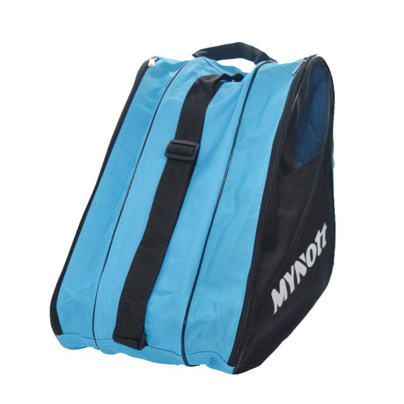 MYnott加厚儿童轮滑鞋三角收纳包成人旱冰鞋三层单肩背包手提袋子