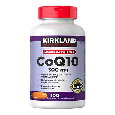 美国Kirkland柯克兰辅酶Q10软胶囊300mg保护心脏心肌心血管100粒