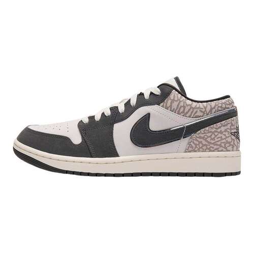 Nike耐克男鞋AIR JORDAN 1 AJ1爆裂纹黑白灰复古休闲鞋IU2268-100