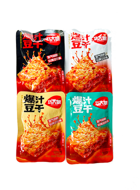 巧大娘虎皮爆汁豆干氮气锁鲜麻辣豆腐干休闲食品小吃手撕豆制品