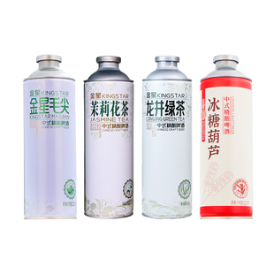 中式精酿啤酒金星茉莉花毛尖龙井绿茶原浆小麦啤茶啤1L装冰糖葫芦