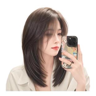 美禾假发全头套女锁骨发无痕隐形双递针蕾丝全真发光头自然初恋头