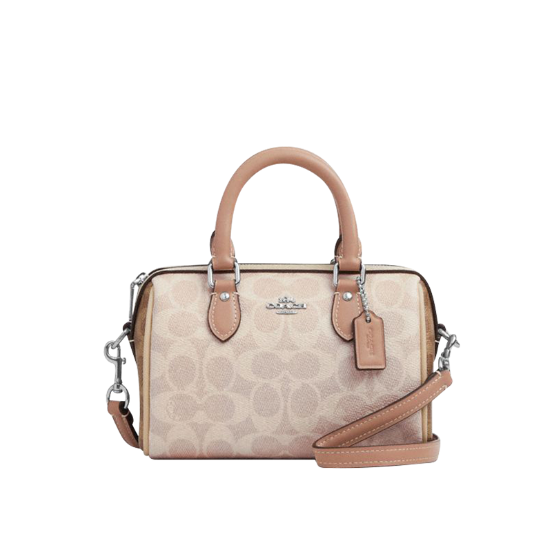 蔻驰新款波士顿女包经典老花