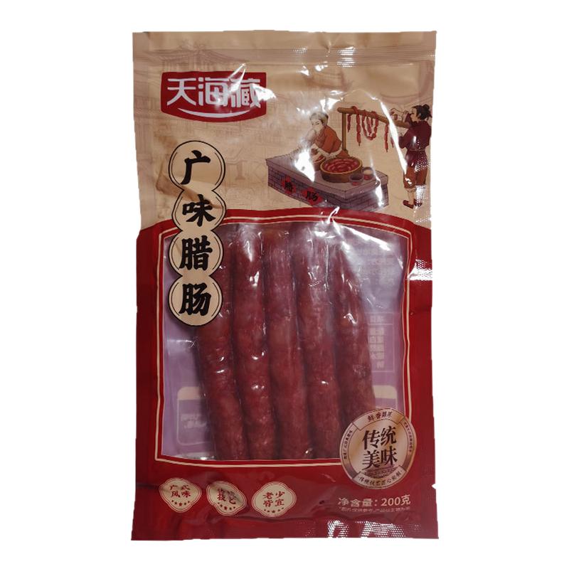 6袋39.99天海藏广味腊肠200g炒菜香肠腊肉肠煲仔饭传统广式下酒菜