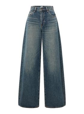 MOUSSY 秋季新品复古单宁慵懒直筒阔腿牛仔裤028HAA11-1241