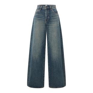 028HAA11 MOUSSY 复古单宁慵懒直筒阔腿牛仔裤 新品 1241 秋季