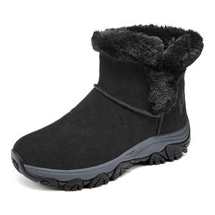斯凯奇冬季流行时尚百搭女靴厚底增高冬靴耐磨雪地靴舒适保暖棉鞋