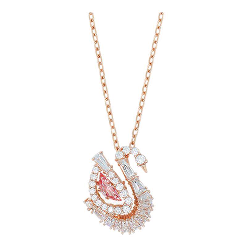 Swarovski/施华洛世奇2025新跳动粉色钻天鹅仿水晶女项链5732414
