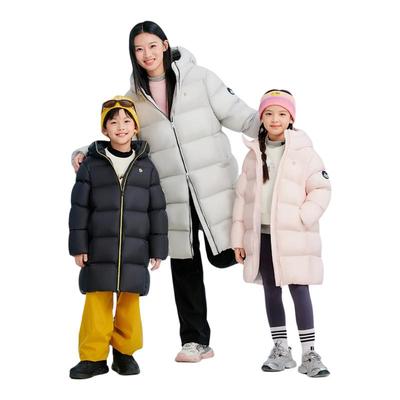 水孩儿亲子羽绒服长款儿童安心绒冬装男童大童宝宝女童外出防寒服