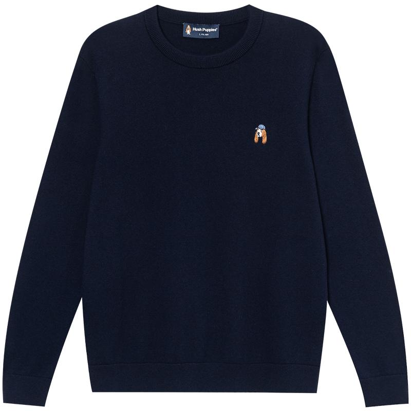 暇步士男装保暖羊毛混纺针织衫