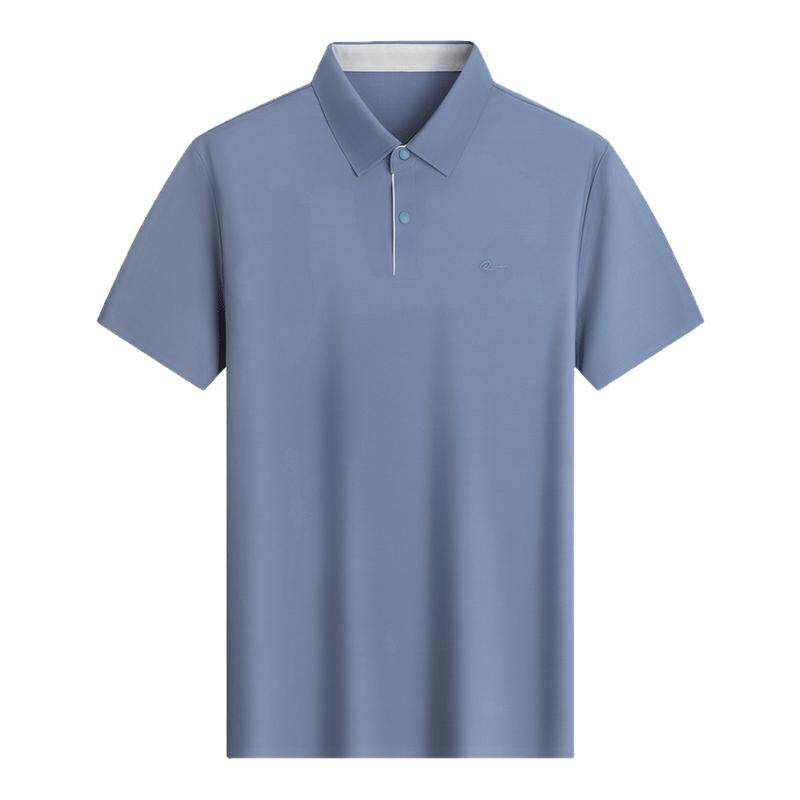 【冰丝防晒+抗皱免烫】罗蒙夏季薄款短袖Polo衫弹力休闲裤男套装