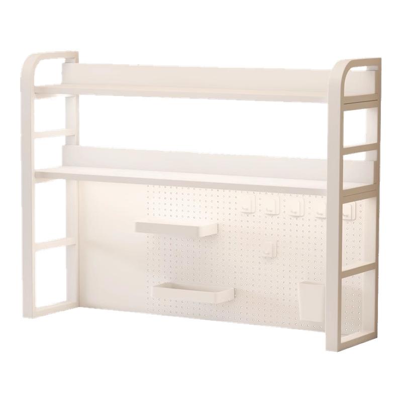 桌面置物架办公书桌多层书架铁艺桌上收纳架办公室洞洞板展示书架