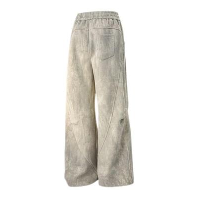 查尔斯桃心扎染小狗印花休闲裤男