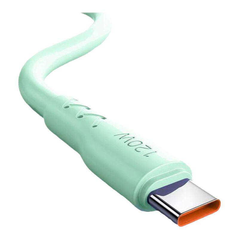 120W超级快充Type-c数据线苹果充电线加粗6A充电线液态硅胶适用苹果8-14华为vivo荣耀oppo快充线闪充加粗