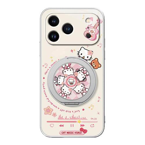 适用苹果17promax手机壳iphone16苹果15支点14新款13磁吸支架xs软边11/12女款16卡通可爱8plus高级旋转猫咪