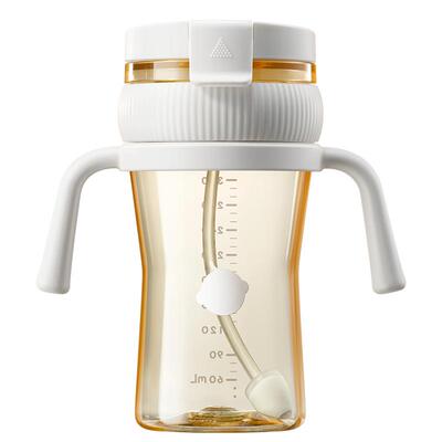 babycare学饮杯婴儿6-12月宝宝重力球喝水杯奶瓶ppsu杯小月龄防呛