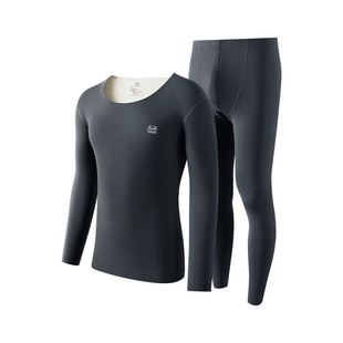 冬 套装 猫人无痕保暖内衣男士 加绒加厚绒德发热鹅羊绒蚕丝秋衣秋裤