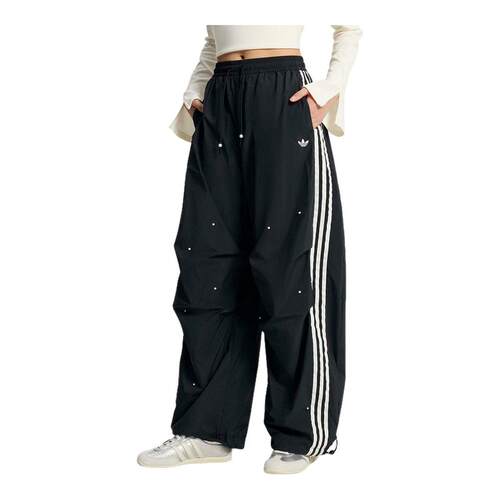 【宋雨琦同款】阿迪达斯三叶草阔腿伞兵工装裤珠饰点缀长裤KS2865