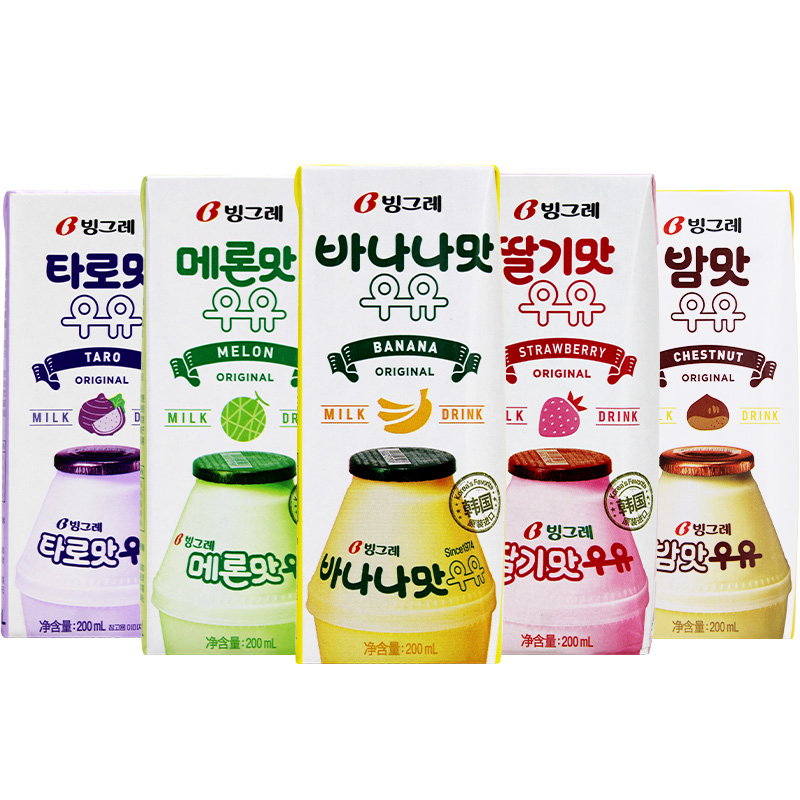 韩国进口香蕉牛奶饮料200ml