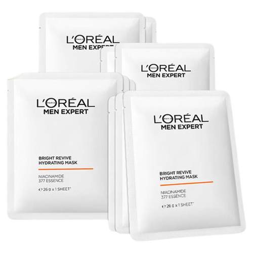 欧莱雅男士面膜耀白美白淡斑祛斑补水保湿淡化痘印烟酰胺男生专用