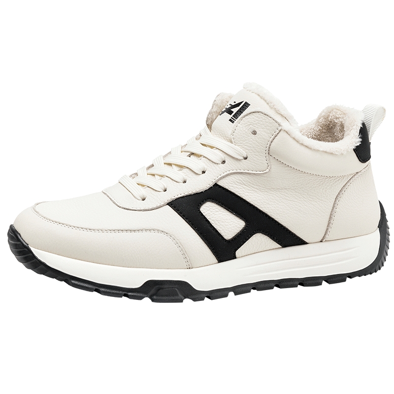 奥康 男鞋2025冬季新款时尚德训阿甘鞋加绒高帮舒适保暖休闲鞋