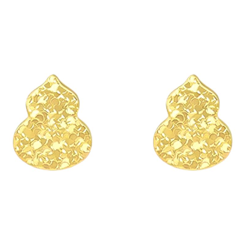 金色轻奢高级感葫芦耳钉