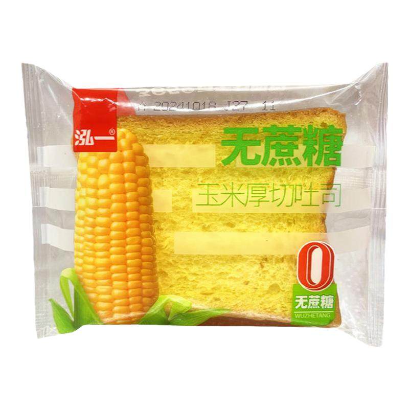 泓一无蔗糖玉米厚切吐司原味早餐图片