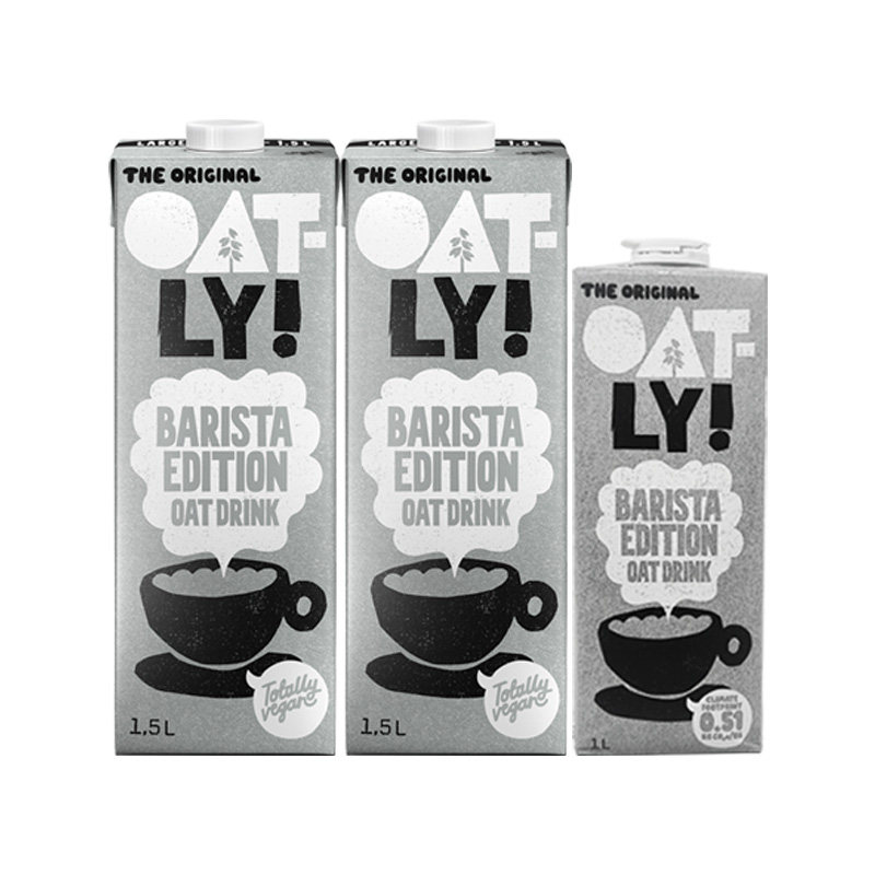 【百亿】OATLY咖啡大师燕麦奶咖啡伴侣营养植物蛋白饮料1.5L*2+1L,咖啡/麦片/冲饮,植物蛋白饮料/植物奶/植物酸奶,淘宝优惠券,粉丝福利购,淘宝优惠卷