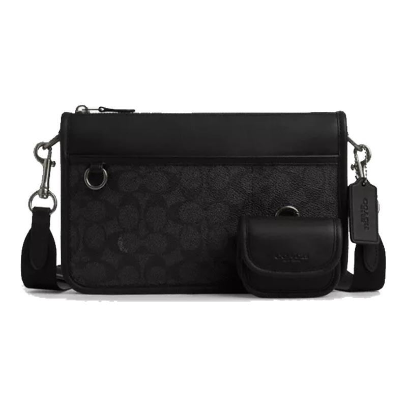 COACH/蔻驰heritage男士老花时尚百搭多功能单肩斜挎包CW373