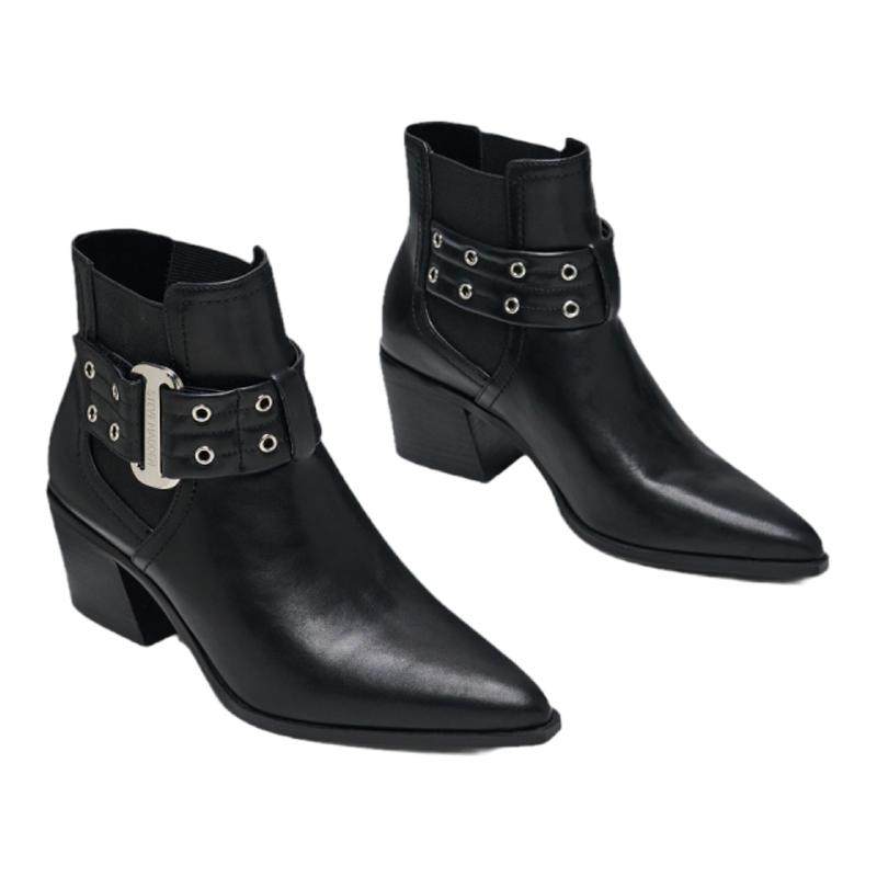 切尔西靴女士粗跟时尚短靴