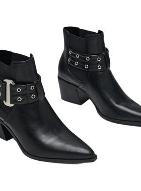 Steve Madden思美登GALLOWAY粗跟切尔西靴短靴时装靴子