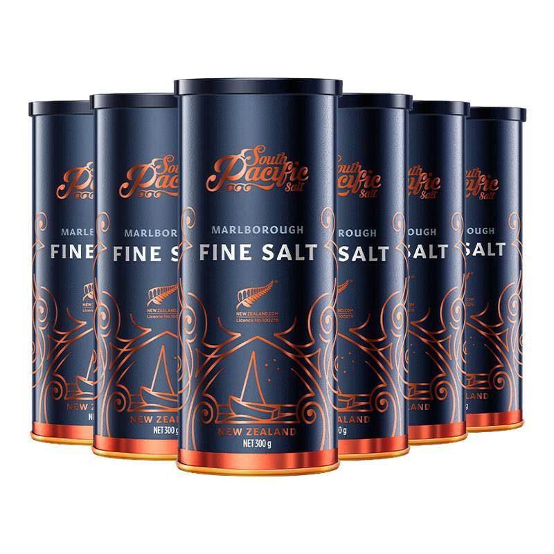 SPS进口新西兰海盐无碘盐不加抗结剂家用食用盐细盐300g*6罐,粮油调味/速食/干货/烘焙,食盐,淘宝优惠券,粉丝福利购,淘宝优惠卷