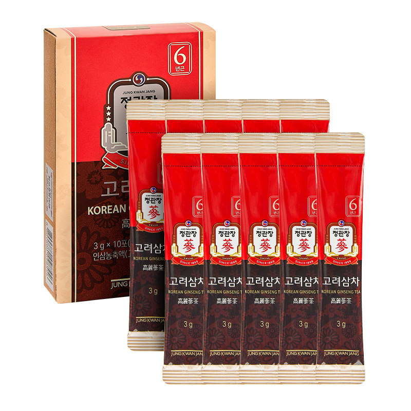 韩国正官庄6年根红参高丽参茶30包养生滋补皂苷人参红参茶年货,传统滋补营养品,高丽参及其制品,淘宝优惠券,粉丝福利购,淘宝优惠卷