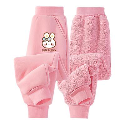 红豆女童加绒裤子卫裤秋冬款