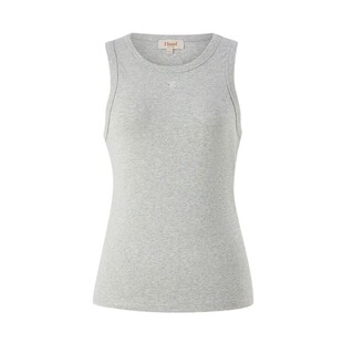 新款 Eland衣恋吊带女简约风无袖 圆领设计舒适上衣可内搭夏季