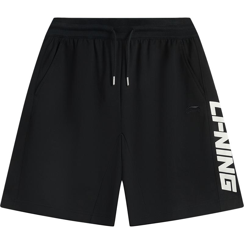 李宁凉爽宽松男刺绣短卫裤