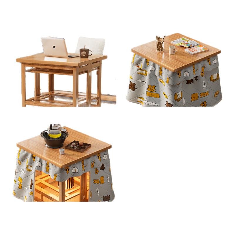 烤火桌子家用新款实木折叠