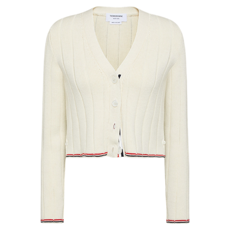 [6期免息]THOM BROWNE女士2025秋冬针织羊毛V领开衫,女装/女士精品,毛针织衫,淘宝优惠券,粉丝福利购,淘宝优惠卷