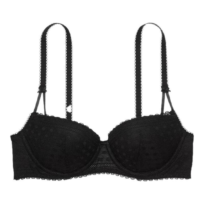 维密PINK蕾丝1/2罩杯文胸
